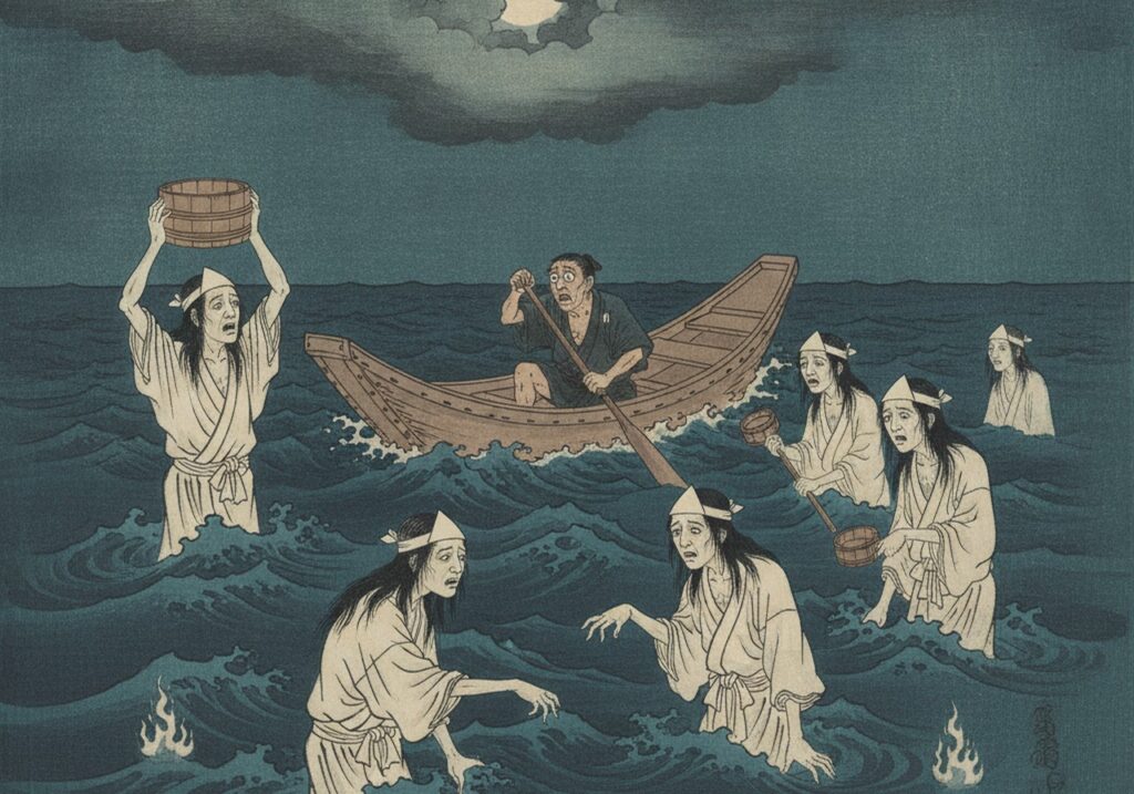 船幽霊（ふなゆうれい）の浮世絵