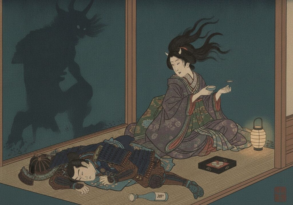鬼女紅葉（きじょもみじ）の場面