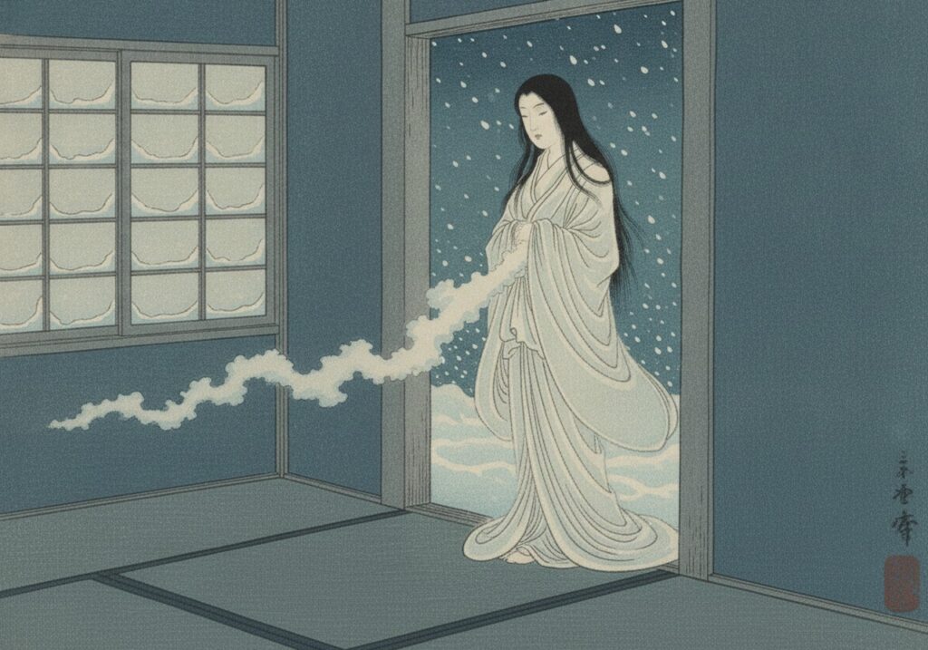 雪女(ゆきおんな)の場面