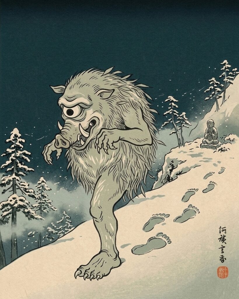 一本だたらの浮世絵